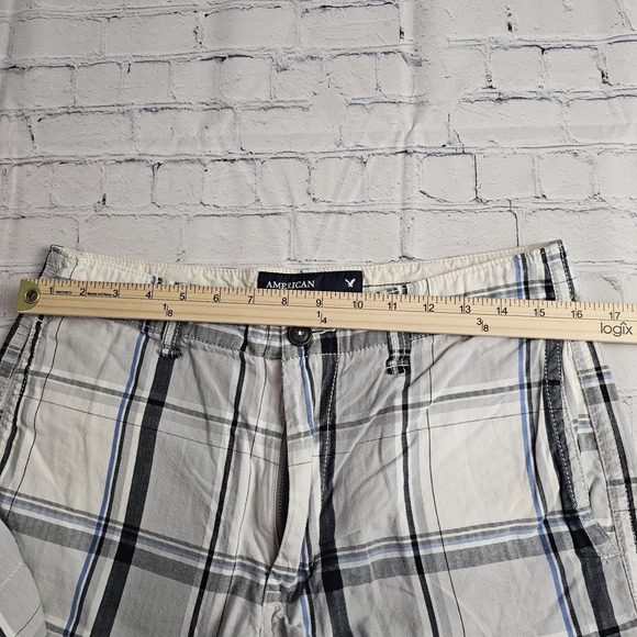 American Eagle Outfitters Chino Shorts Mens Size 31‎ Plaid Golf Casual 2009 - Picture 10 of 11